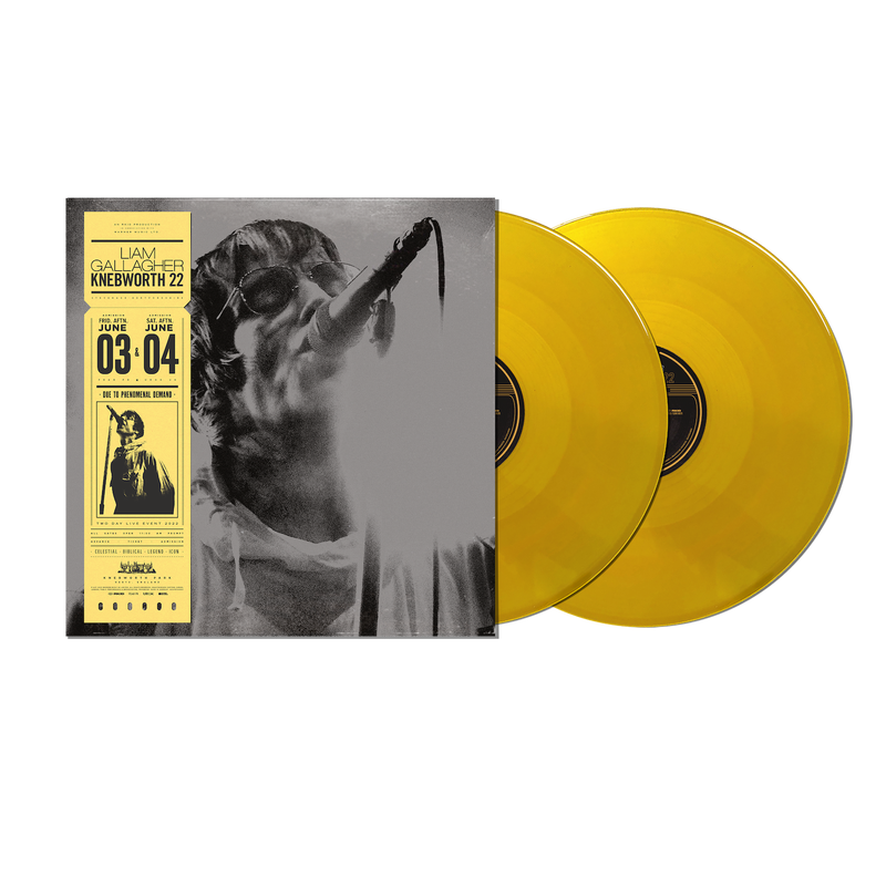 Knebworth 22 Sun Yellow 2LP | Liam Gallagher Official Store